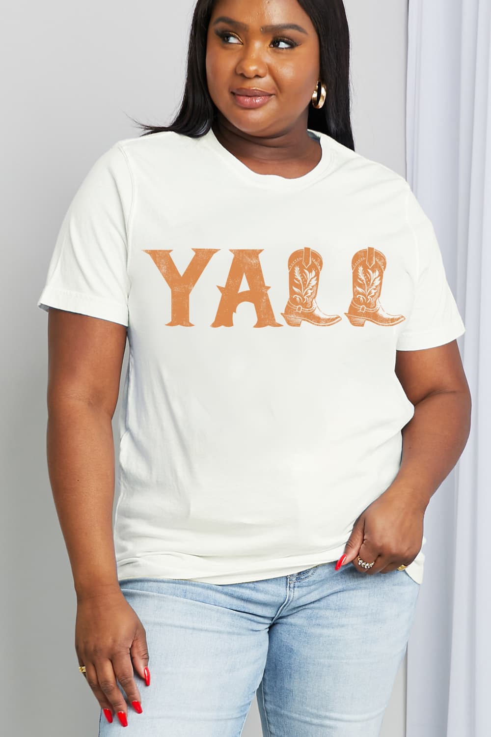 Simply Love Full Size YALL Graphic Cotton Tee