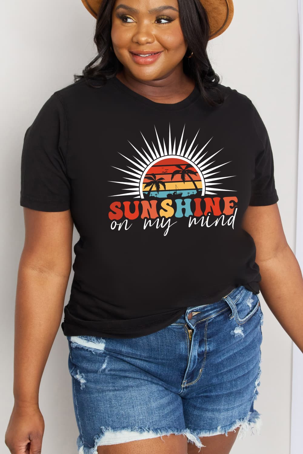 Simply Love Full Size SUNSHINE ON MY MIND Graphic Cotton Tee